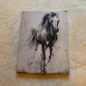 Black & White Painted Horse Wall Art